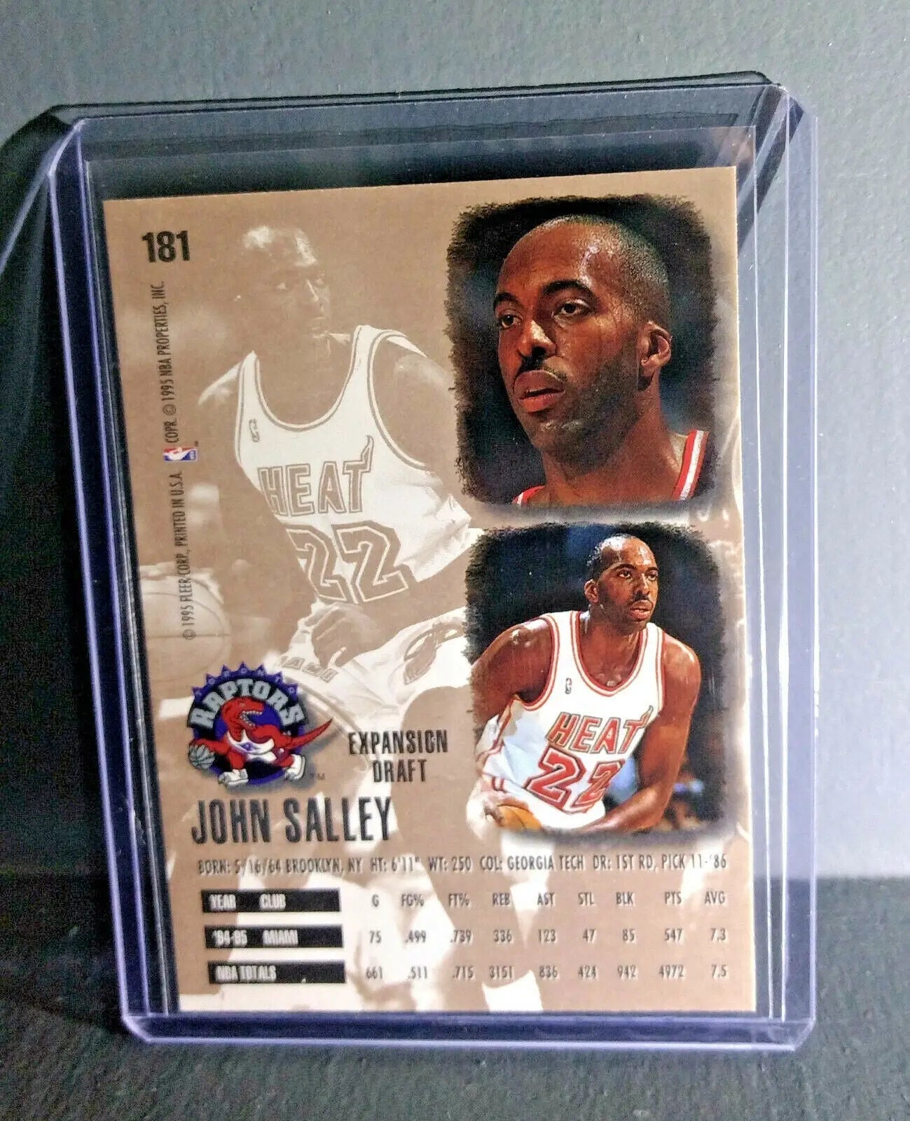 1995-96 John Salley Fleer Ultra #181 Basketball Card - Basketball Card Single