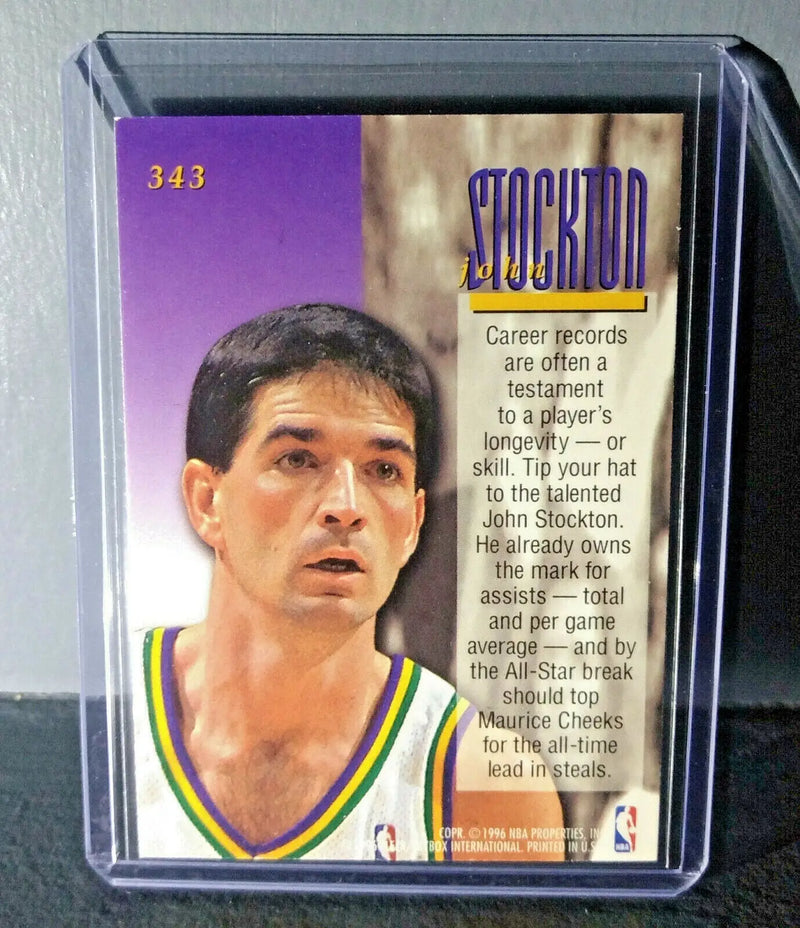 1995-96 John Stockton #343 Ultra Encore Basketball Card - Basketball Card Single