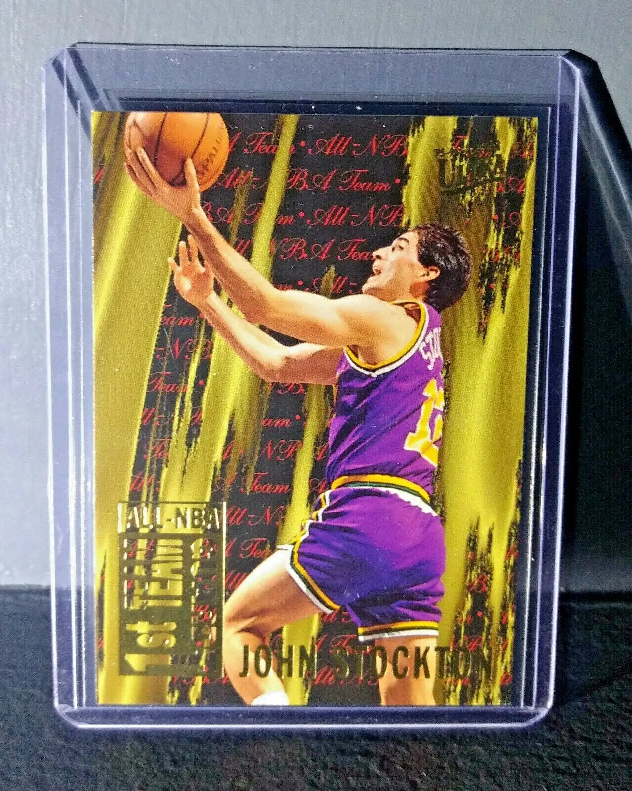 1995-96 John Stockton Fleer Ultra All-NBA Team #5 Basketball Card - Basketball Card Single