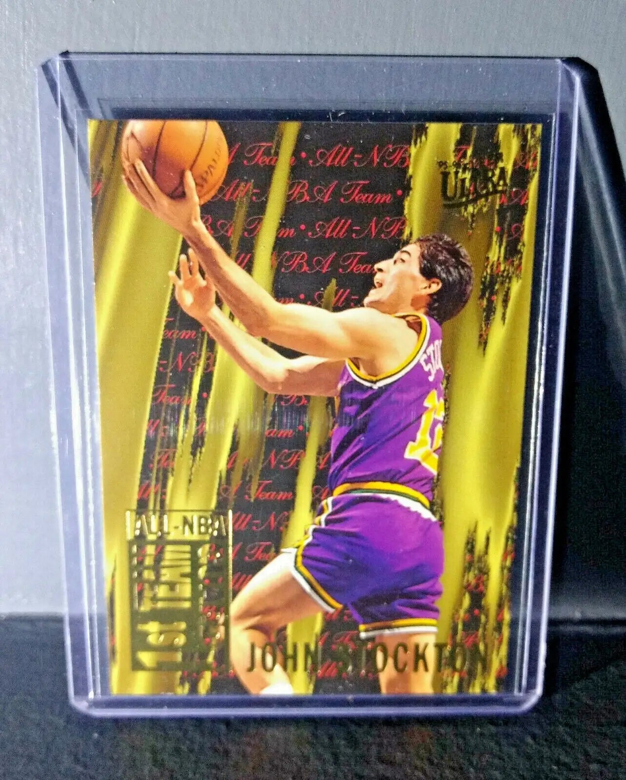 1995-96 John Stockton Fleer Ultra All-NBA Team #5 Basketball Card - Basketball Card Single