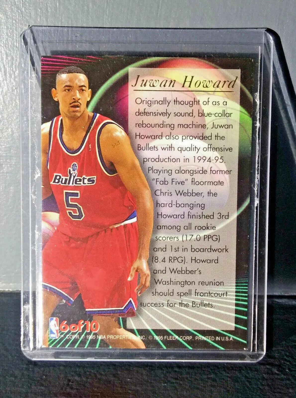 1995-96 Juwan Howard Fleer Ultra All-Rookie Team #6 Basketball Card