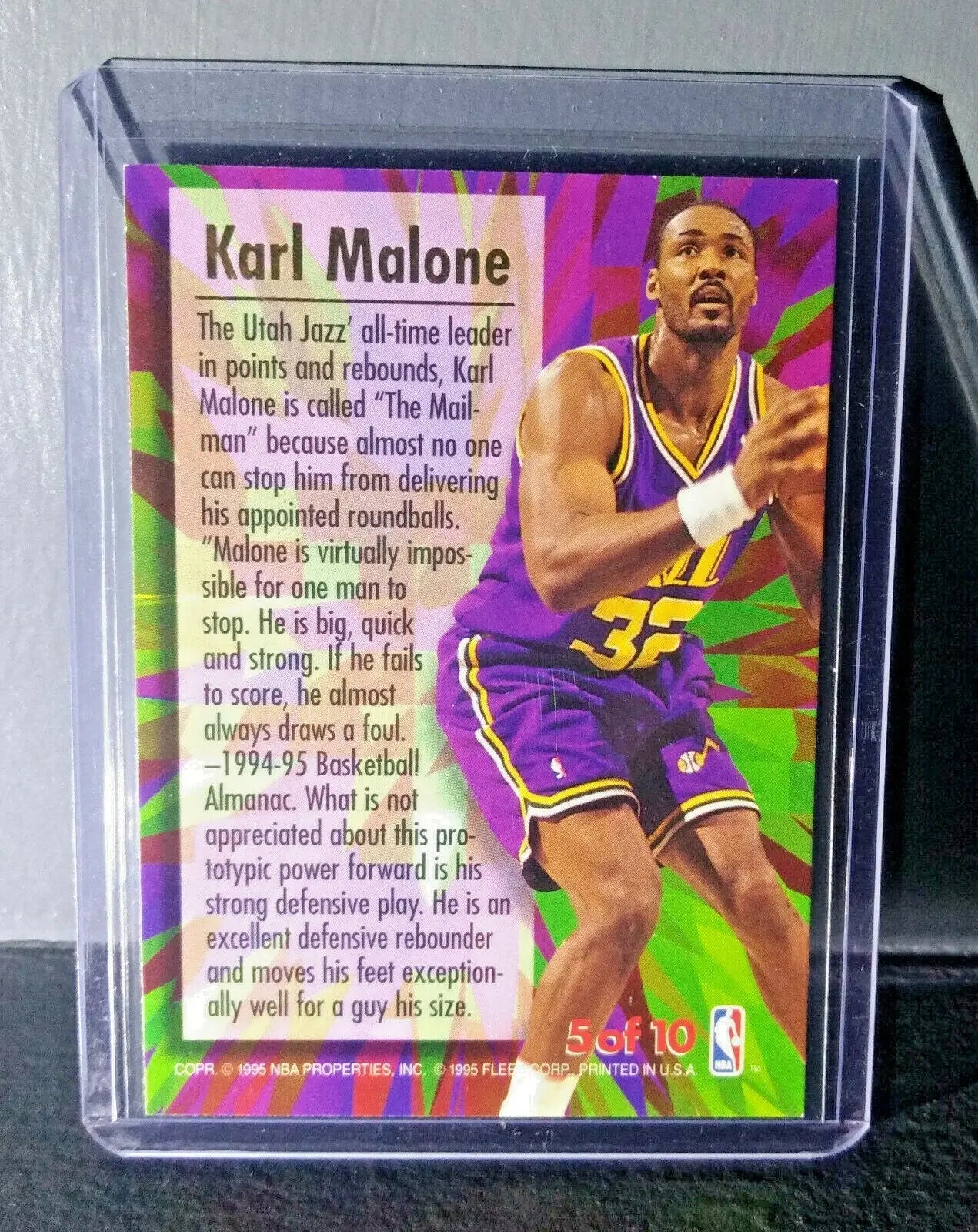 1995-96 Karl Malone Fleer Ultra Ultra Power #5 Basketball Card