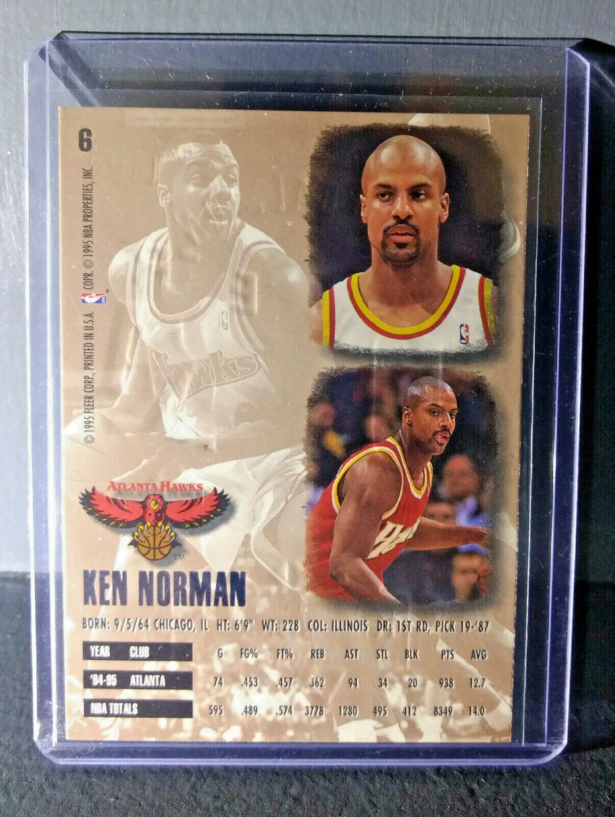 1995-96 Ken Norman Fleer Ultra Gold Medallion #6 Basketball Card - Basketball Card Single