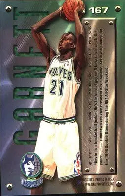 1995-96 Metal #167 Kevin Garnett Rookie RC - Basketball Card Single