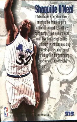 1995-96 Metal #215 Shaquille O’Neal - Basketball Card Single
