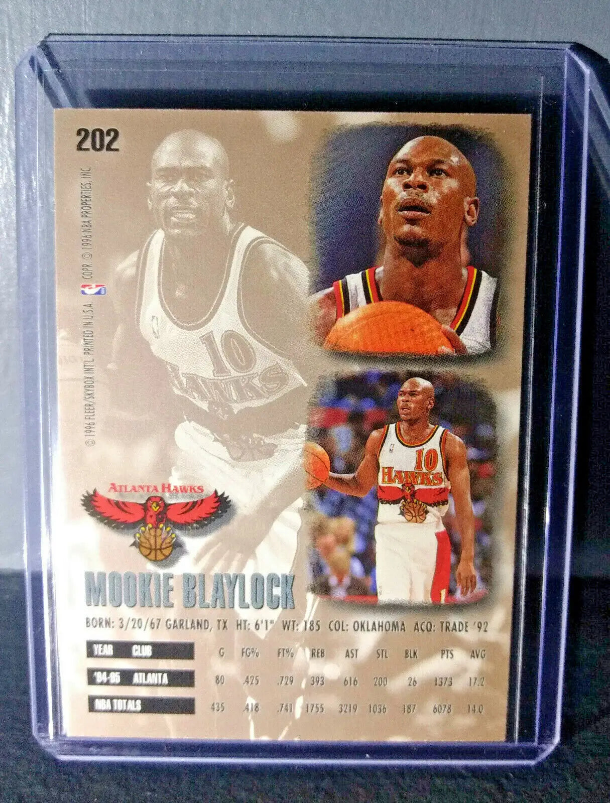 1995-96 Mookie Blaylock #202 Basketball Card
