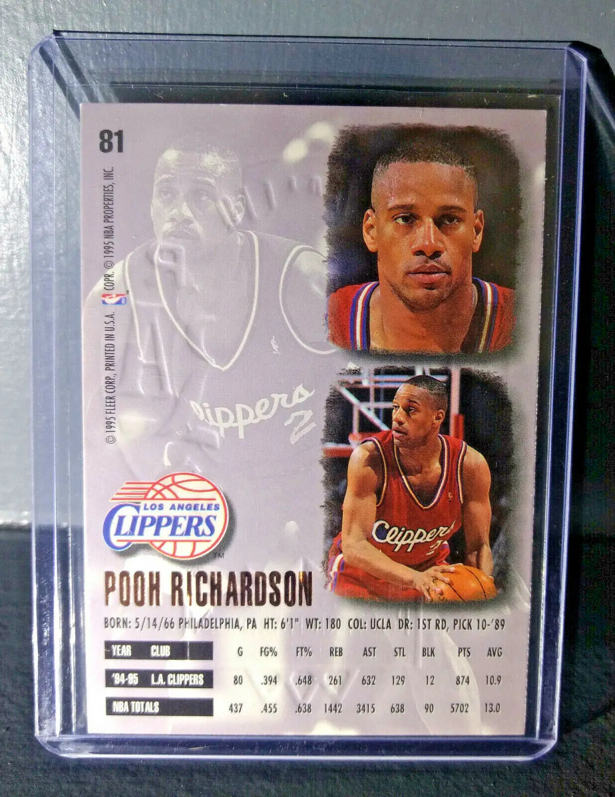 1995-96 Pooh Richardson Fleer Ultra Gold Medallion #81 Basketball Card - Basketball Card Single