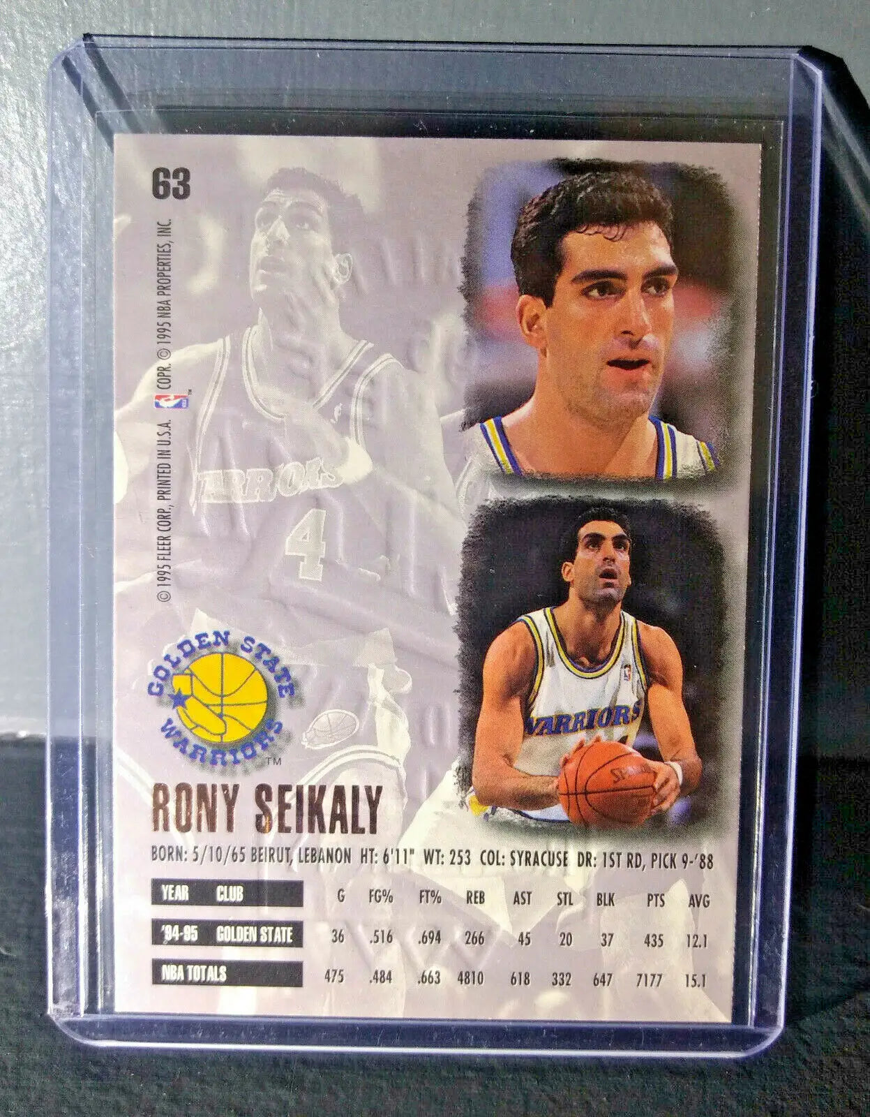 1995-96 Rony Seikaly Fleer Ultra Gold Medallion #63 Basketball Card