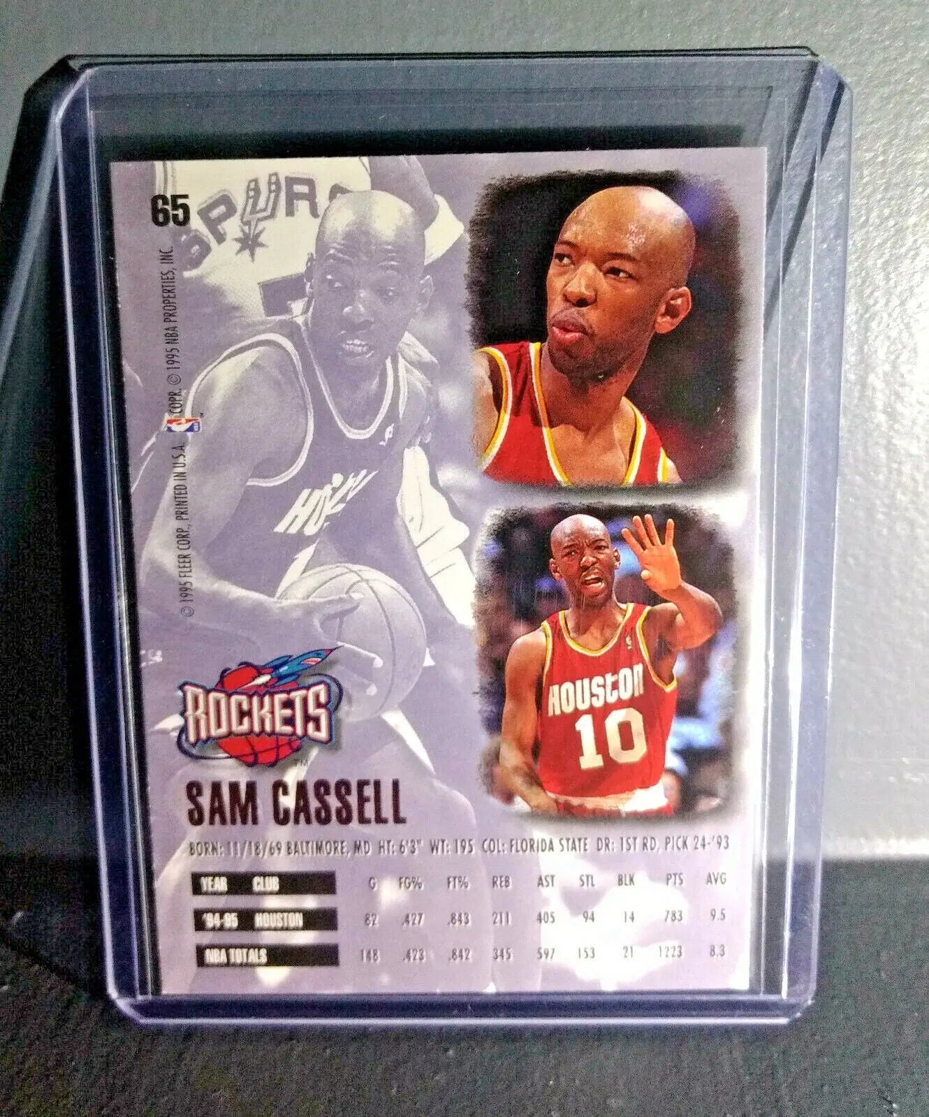 1995-96 Sam Cassell Fleer Ultra #65 Basketball Card - Basketball Card Single