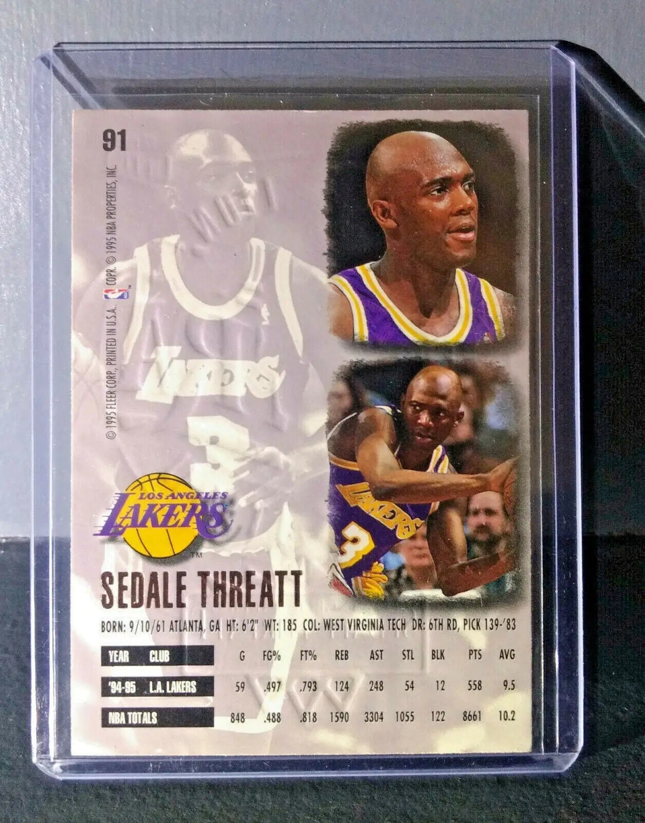 1995-96 Sedale Threatt Fleer Ultra Gold Medallion #91 Basketball Card