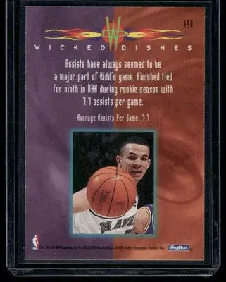 1995-96 SkyBox NBA Hoops Wicked Dishes Jason Kidd #390 Basketball - Basketball Card Single