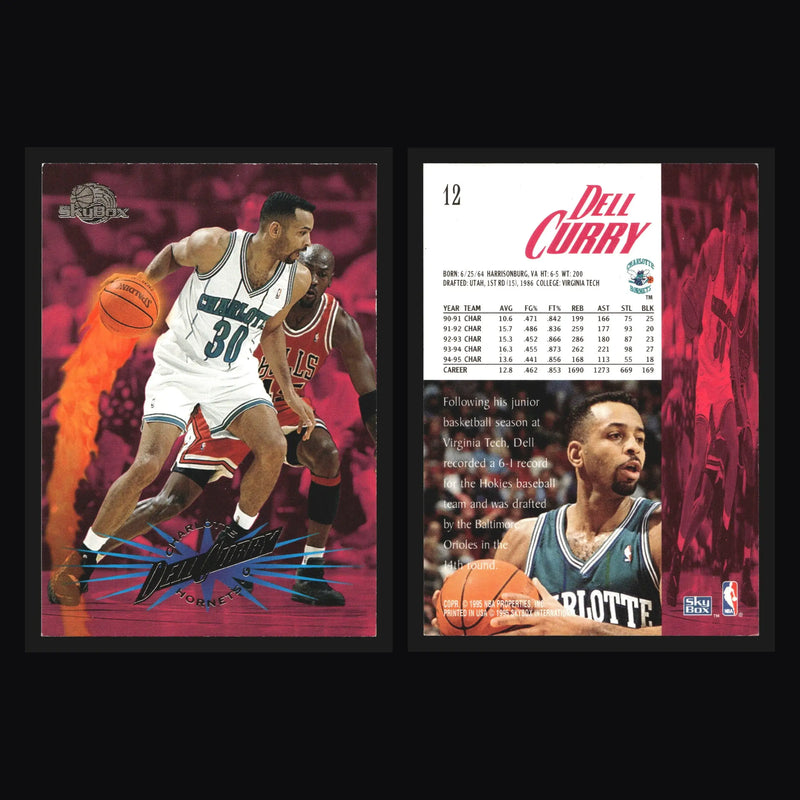 1995-96 SkyBox Premium #12 Dell Curry Charlotte Hornets