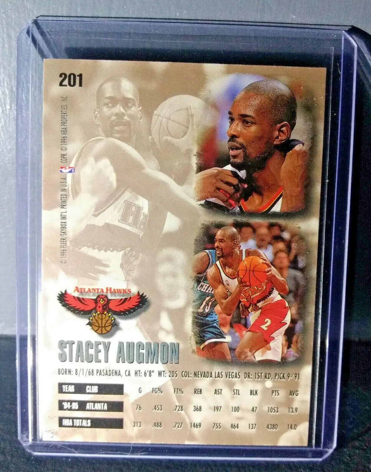 1995-96 Stacey Augmon #201 Basketball Card