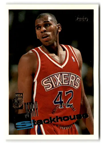 1995-96 Topps #229 Jerry Stackhouse NM-MT RC Rookie 76ers ID:82471 - Basketball Card Single