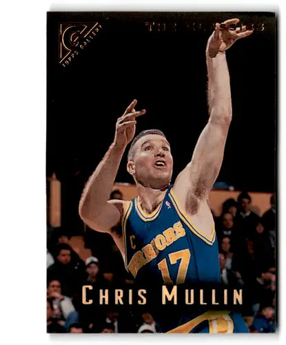 Chris Mullin basketball card from Topps Gallery with original gloss featuring Warriors