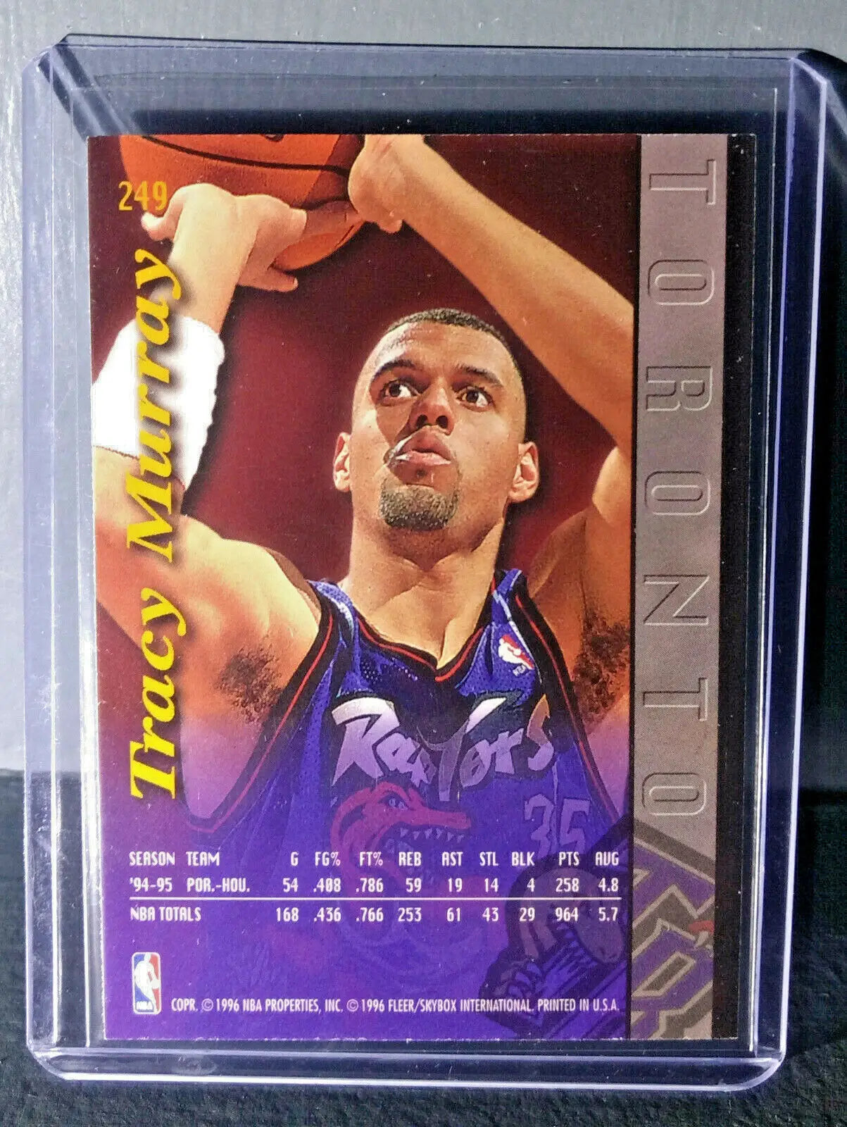 1995-96 Tracy Murray Fleer Ultra #249 Raptors Expansion Team Basketball Card - Basketball Card Single