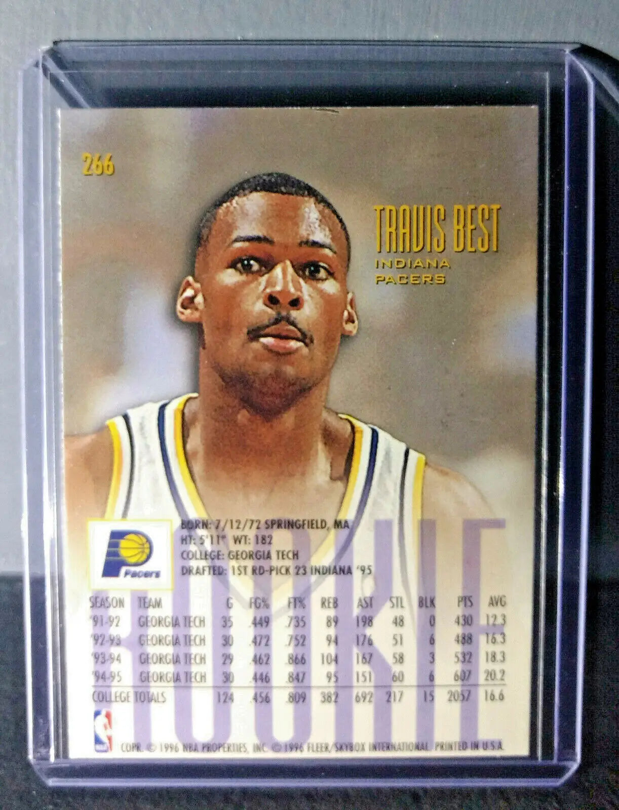 1995-96 Travis Best #266 Fleer Ultra Rookie Basketball Card - Basketball Card Single