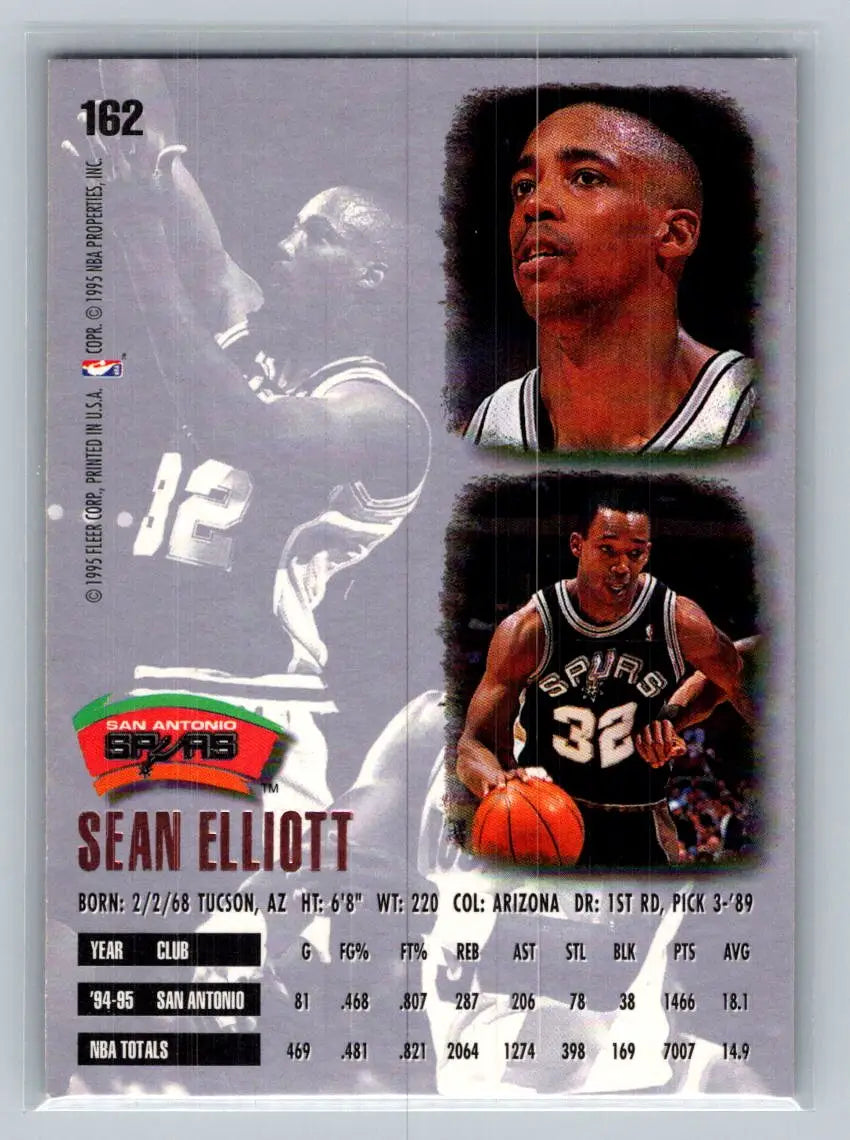1995-96 Ultra #162 Sean Elliott San Antonio Spurs - Basketball Card Single