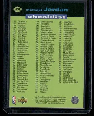 1995-96 Upper Deck Collector’s Choice Michael Jordan #410 Basketball - Basketball Card Single