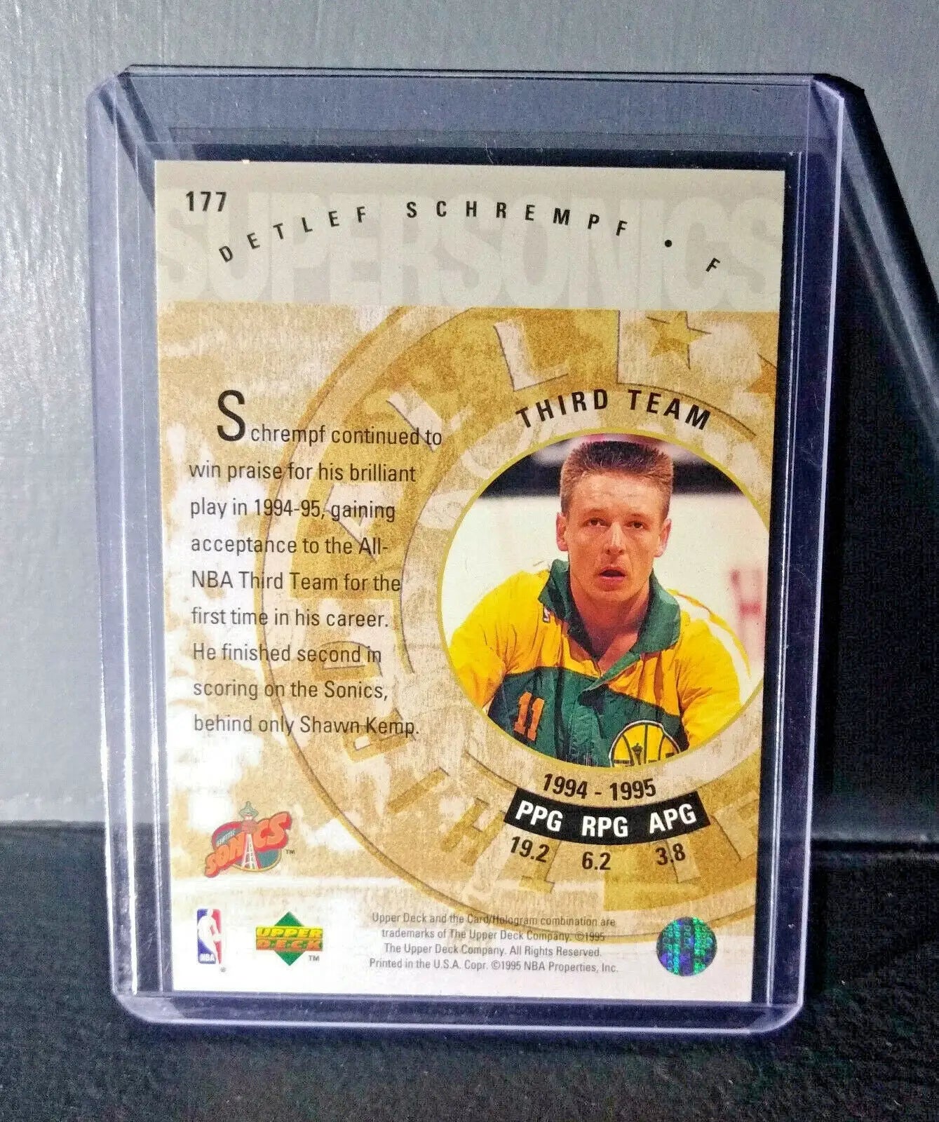 1995-96 Upper Deck Detlef Schrempf #177 Basketball Card - Basketball Card Single