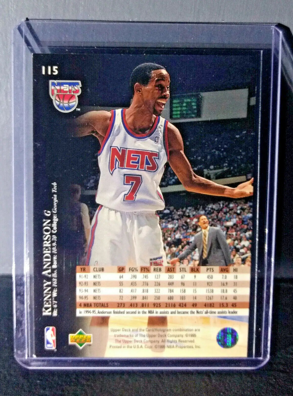 1995-96 Upper Deck Kenny Anderson #115 Basketball Card - Basketball Card Single