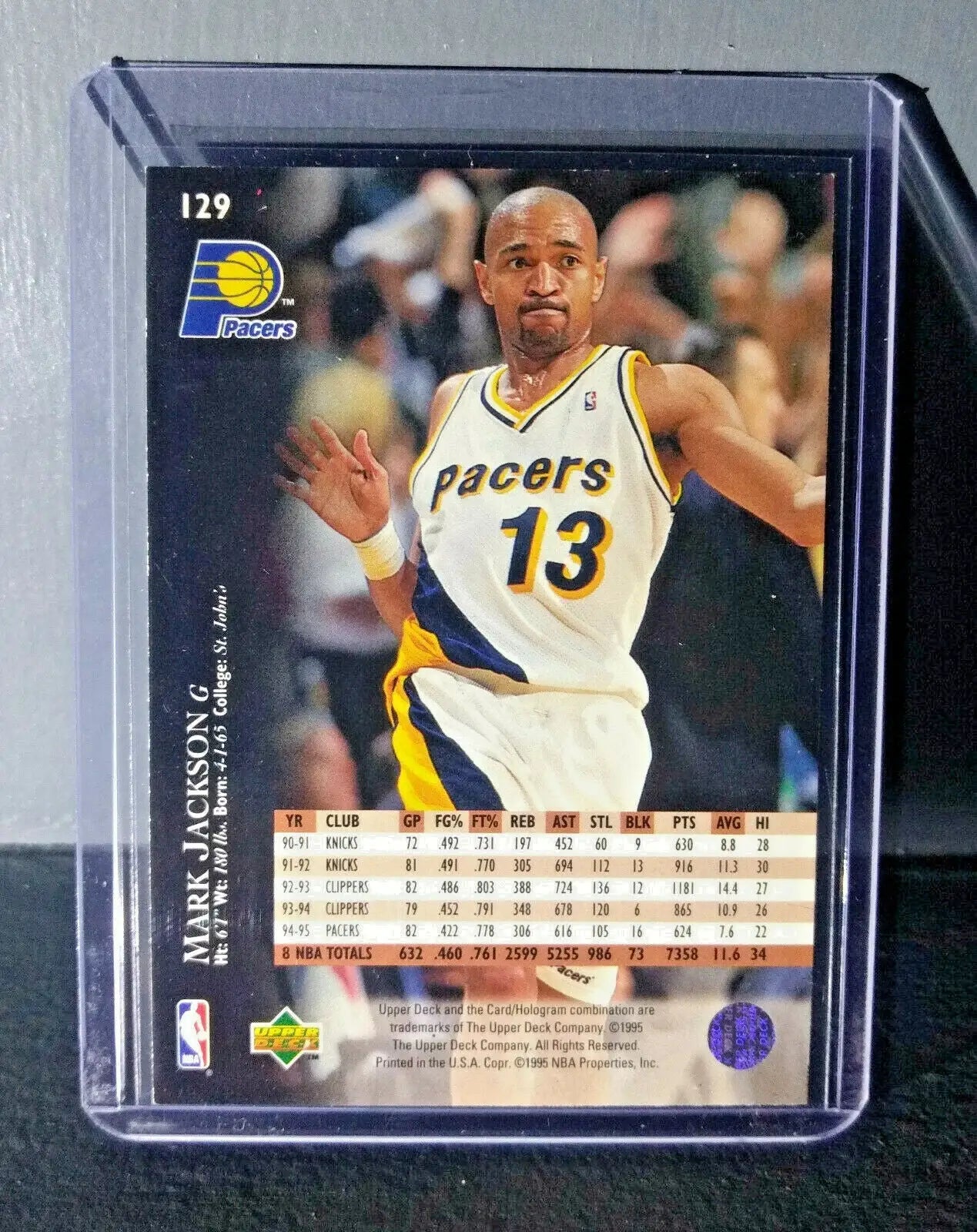 1995-96 Upper Deck Mark Jackson #129 Basketball Card - Basketball Card Single
