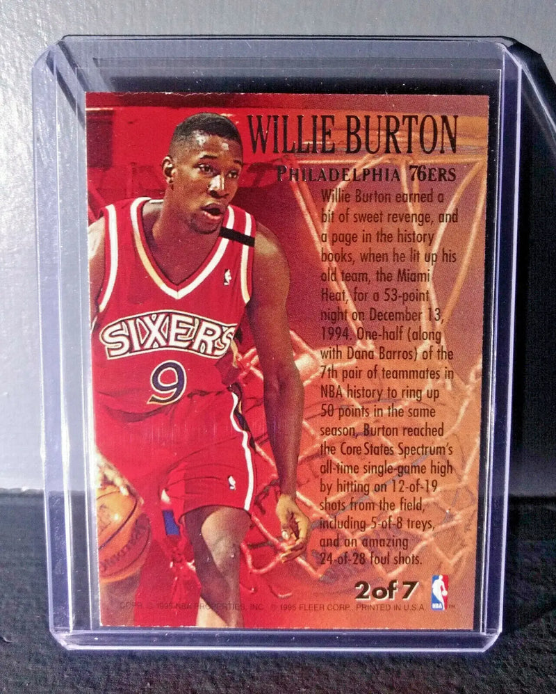 1995-96 Willie Burton Fleer Ultra Fabulous Fifties #2 Basketball Card - Basketball Card Single