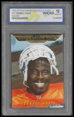 1995 Action Packed Rookies & Stars #92 Terrell Davis Rookie WCG GEM/MT 10 - Football Card Single
