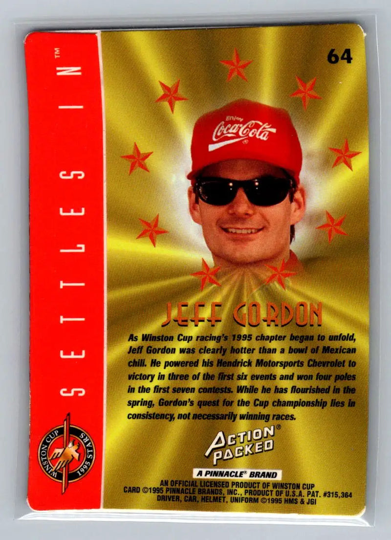 1995 Action Packed Winston Cup Stars #64 Jeff Gordon Hendrick Motorsports - Racing Card Single