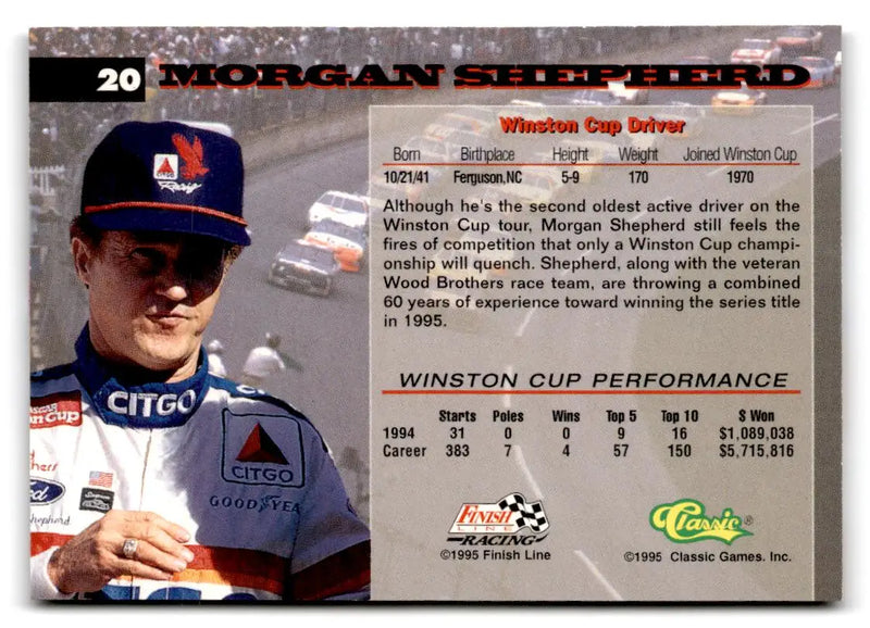1995 Assets #20 Morgan Shepherd - Racing Card Single