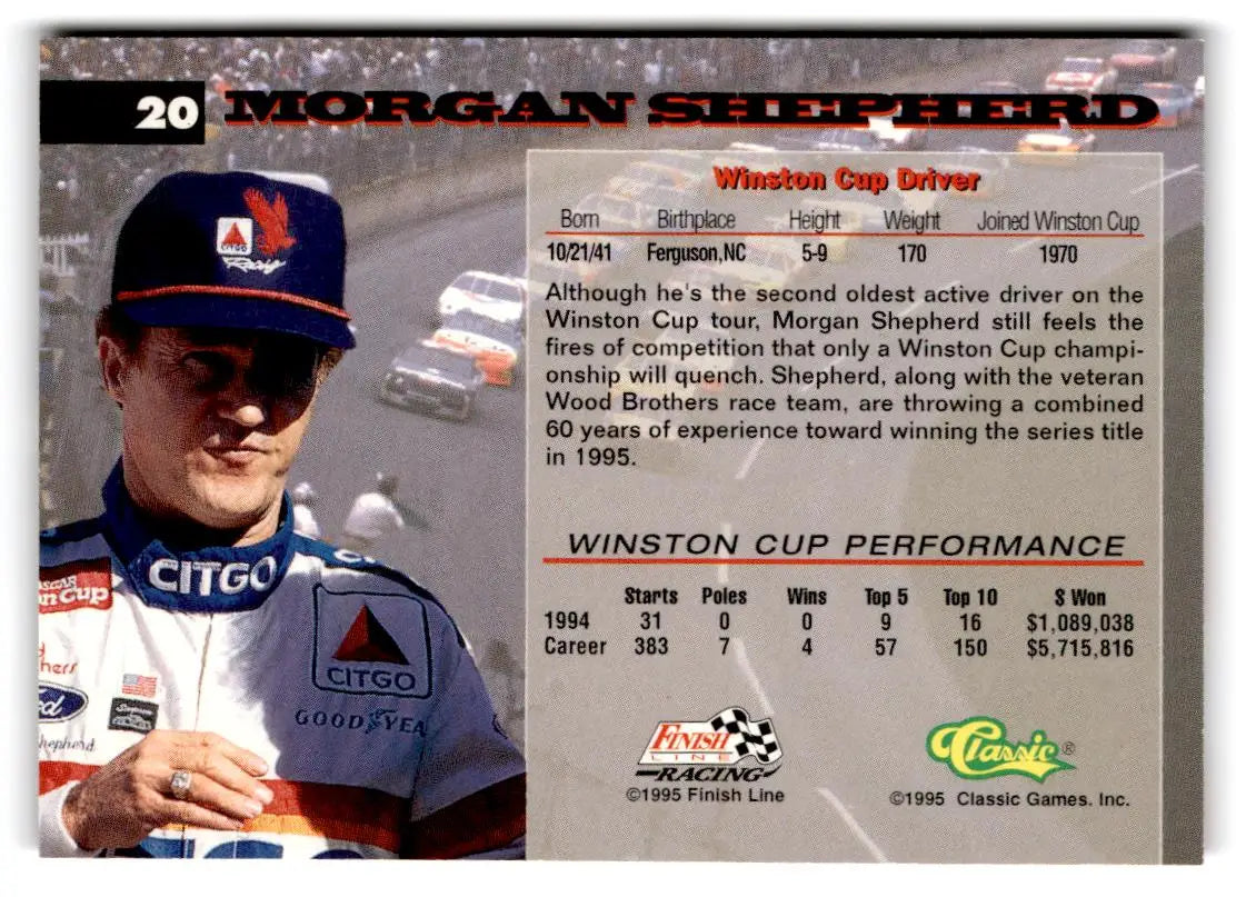 1995 Assets #20 Morgan Shepherd - Racing Card Single