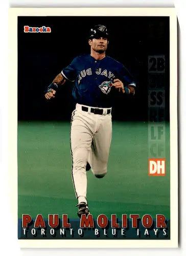 Paul Molitor Toronto Blue Jays baseball card from 1995 Bazooka series