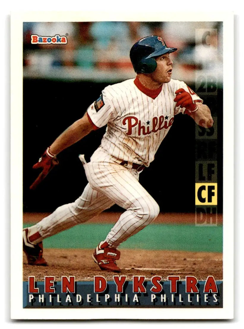 1995 Bazooka #90 Len Dykstra - Baseball Card Single