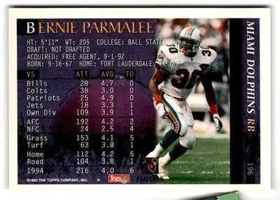 1995 Bowman #196 Bernie Parmalee - Football Card Single