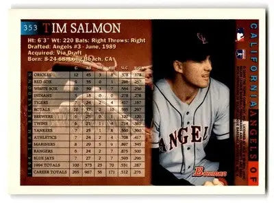 1995 Bowman #353 Tim Salmon - Baseball Card Single