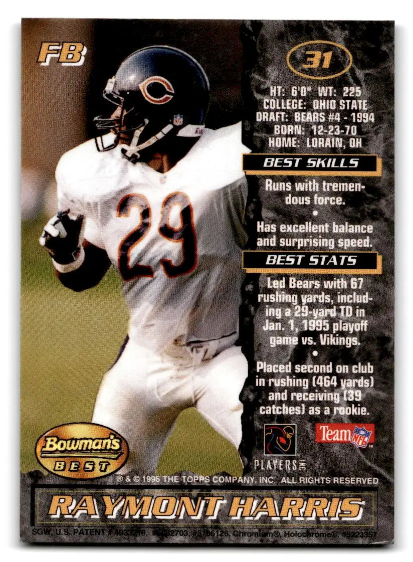 1995 Bowman’s Best #31a Raymont Harris - Football Card Single