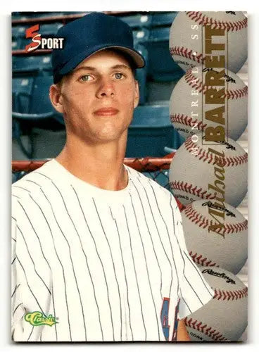 Original gloss baseball card featuring Michael Barrett of the Montreal Expos