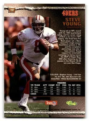 1995 Classic Assets Football Steve Young #100 San Francisco 49ers - Football Card Single