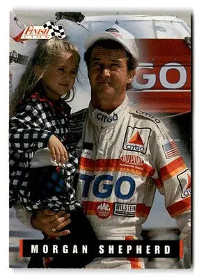 1995 Classic Finish Line Morgan Shepherd #21 Wood Brothers Racing - Racing Card Single