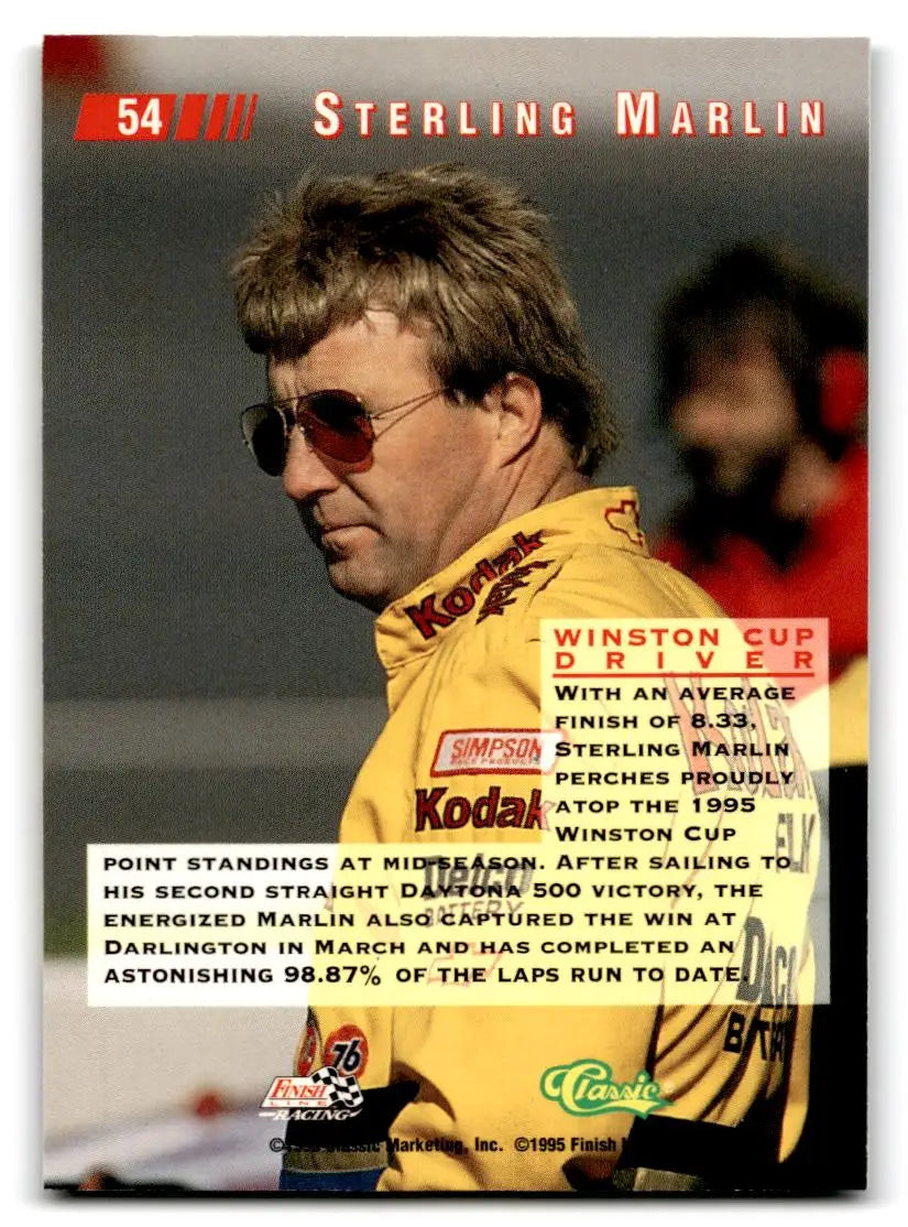 1995 Classic Images #54 Sterling Marlin - Racing Card Single