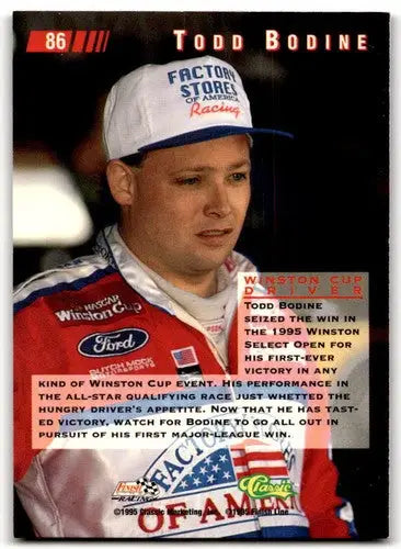1995 Classic Images #86 Todd Bodine NM-MT ID:43769 - Racing Card Single