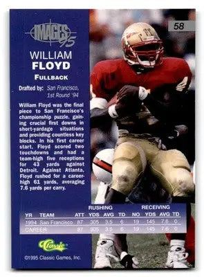 1995 Classic Images Four Sport #58 William Floyd - Football Card Single