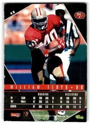 1995 Classic Images Limited Live #49 William Floyd - Football Card Single