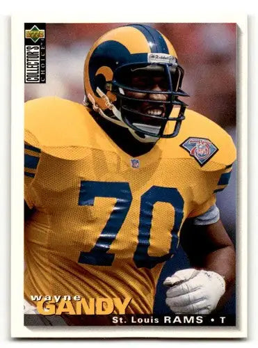 Original gloss Wayne Gandy St. Louis Rams football card from 1995 Collector’s Choice