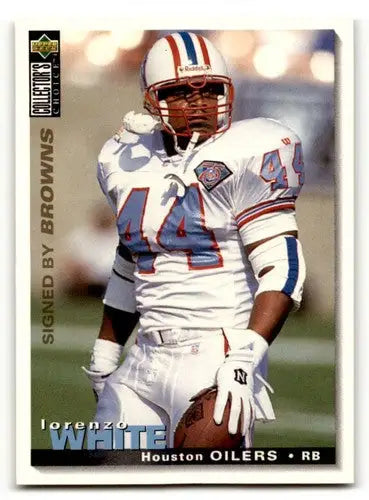 Original gloss Lorenzo White Cleveland football card from 1995 Collector’s Choice featuring White Cleveland Browns