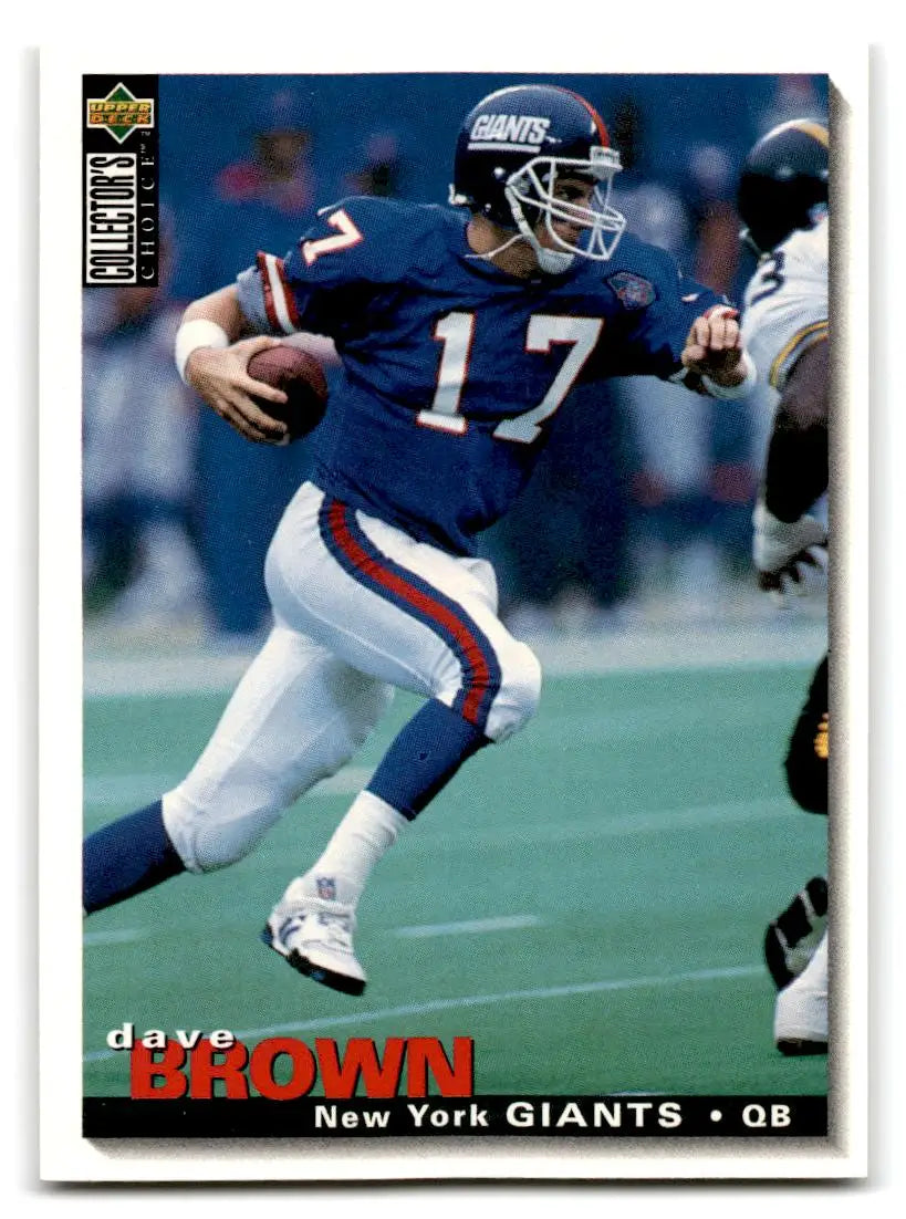 1995 Collector’s Choice #123 Dave Brown - Football Card Single