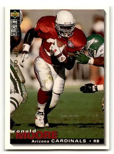 Original gloss football trading card of Ronald Moore from the New York Jets