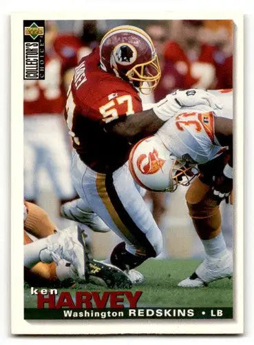 Original gloss Ken Harvey Washington Redskins football card from 1995 Collector’s Choice