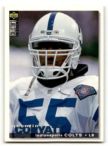 Quentin Coryatt football card from 1995 Collector’s Choice featuring Quentin Coryatt Indianapolis Colts