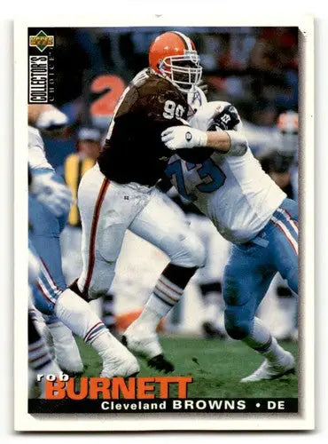 Original gloss football trading card featuring Rob Burnett Cleveland Browns player